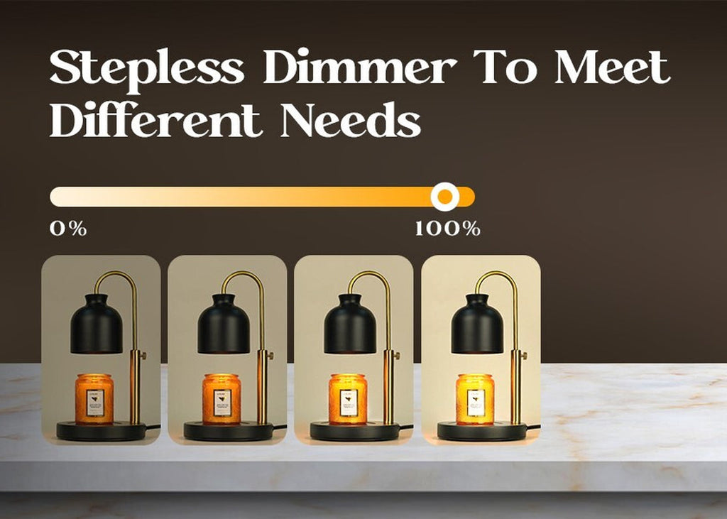 Candle Warmer Lamp, Glass Lamp Candle Warmer with Timer BLACK + Free Candle