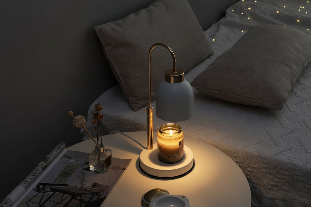 Candle Warmer Lamp, Glass Lamp Candle Warmer with Timer BLACK + Free Candle